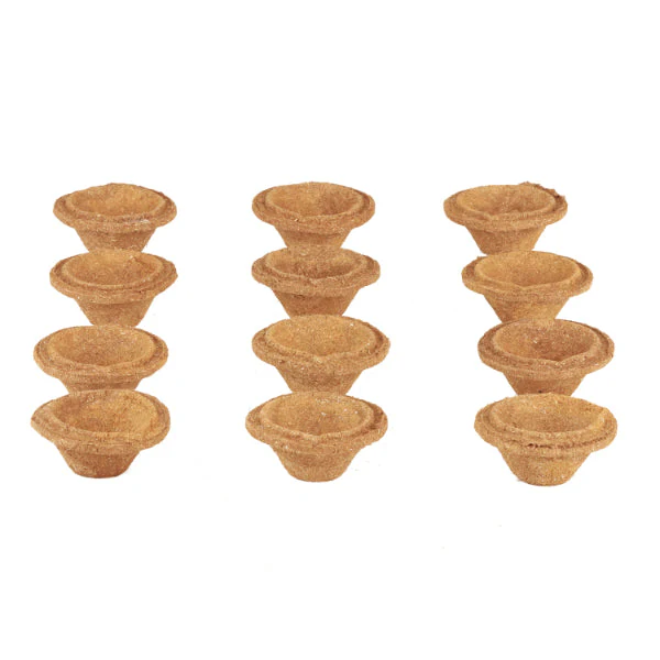 Panchagavya Vilakku Set | 12 Pcs/ Panchagavya Deepam/ Cow Dung Vilakku/ Panjakavya Deepam for Pooja