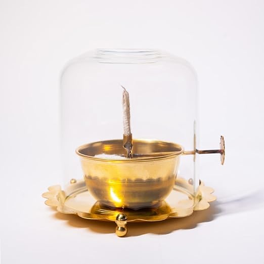 Akhand Diya with adjustable wick - 250 ml Height 5.5"