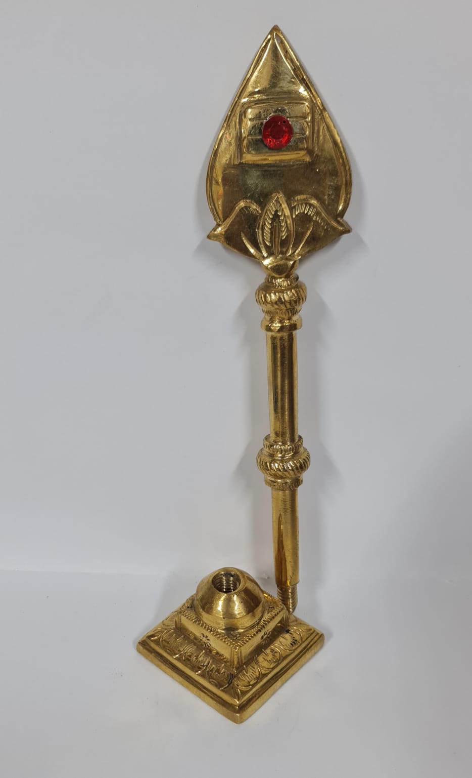 Solid Heavy Brass Vel With Base - Medium - 20.5 CM (H)