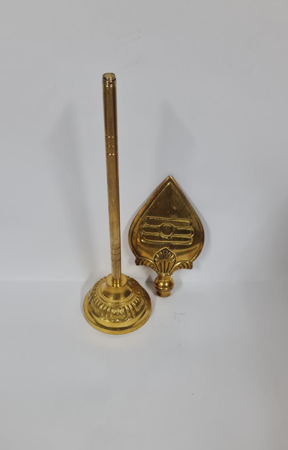 Solid Brass Vel With Base - Large - 20.3 CM (H)