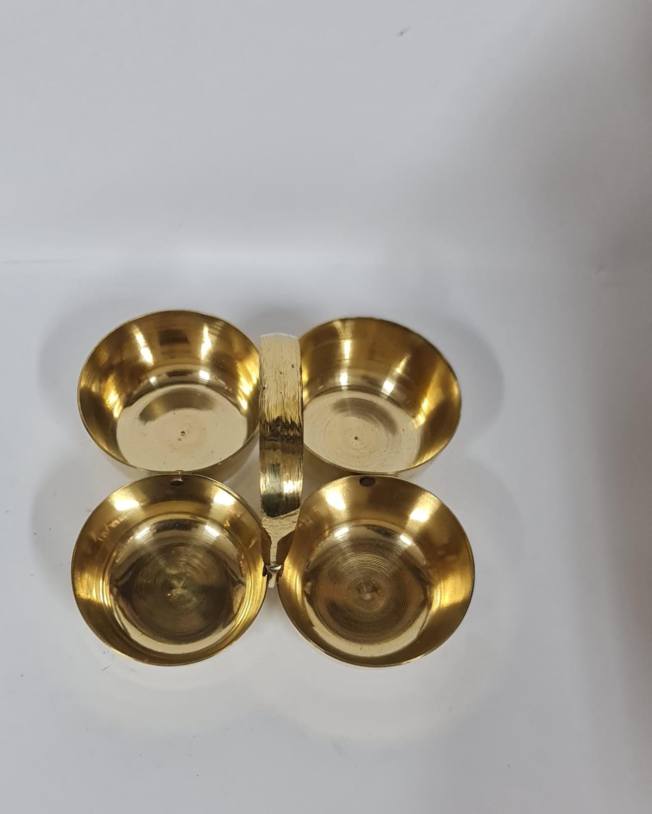 Brass Chowmukh, Haldi, Kumkum Holder