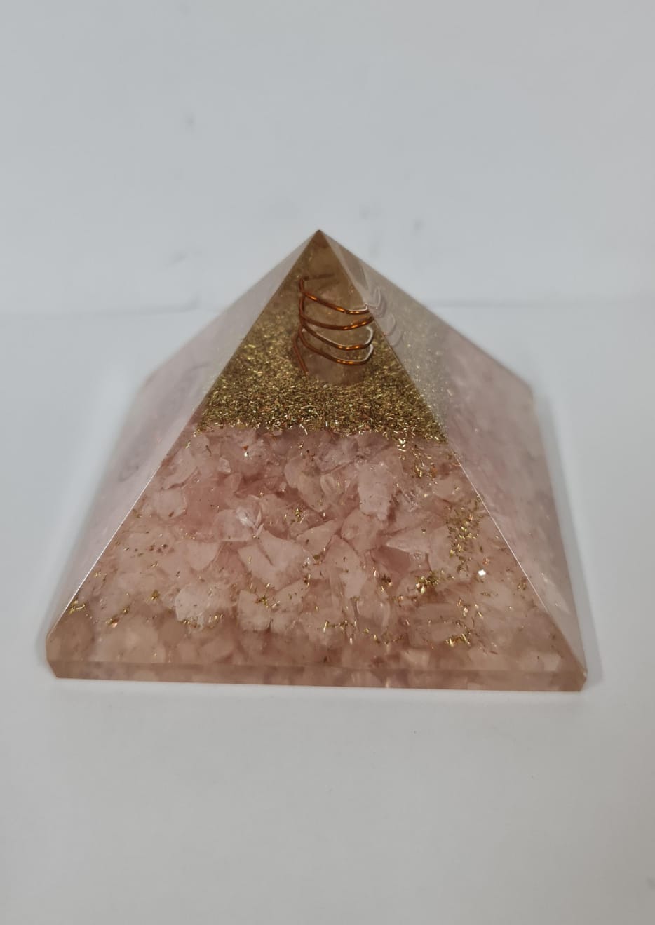 PINK CRYSTAL PYRAMID ORGONE