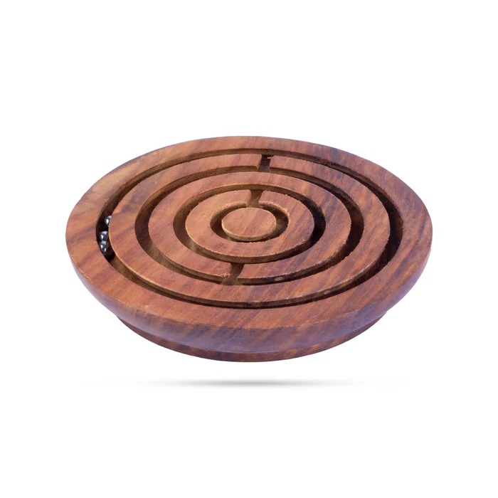 Maze Ball Game - 6 Inches | Round Wooden Maze Puzzle/ Kids Toys for Young Adults