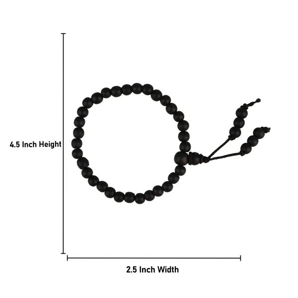 Karunga or Ebony Wood Bracelet - 6 mm to 8 mm | Ebony Wood Bracelet/ Hand Band for Men and Women