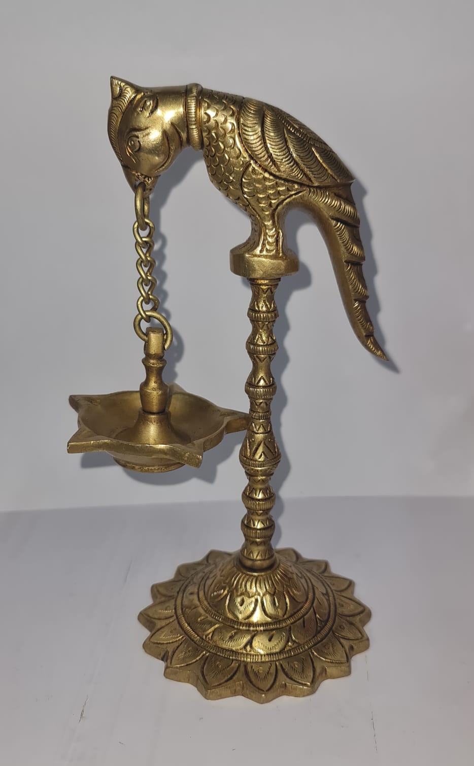 PURE BRASS PEACOCK DIYA PAIR