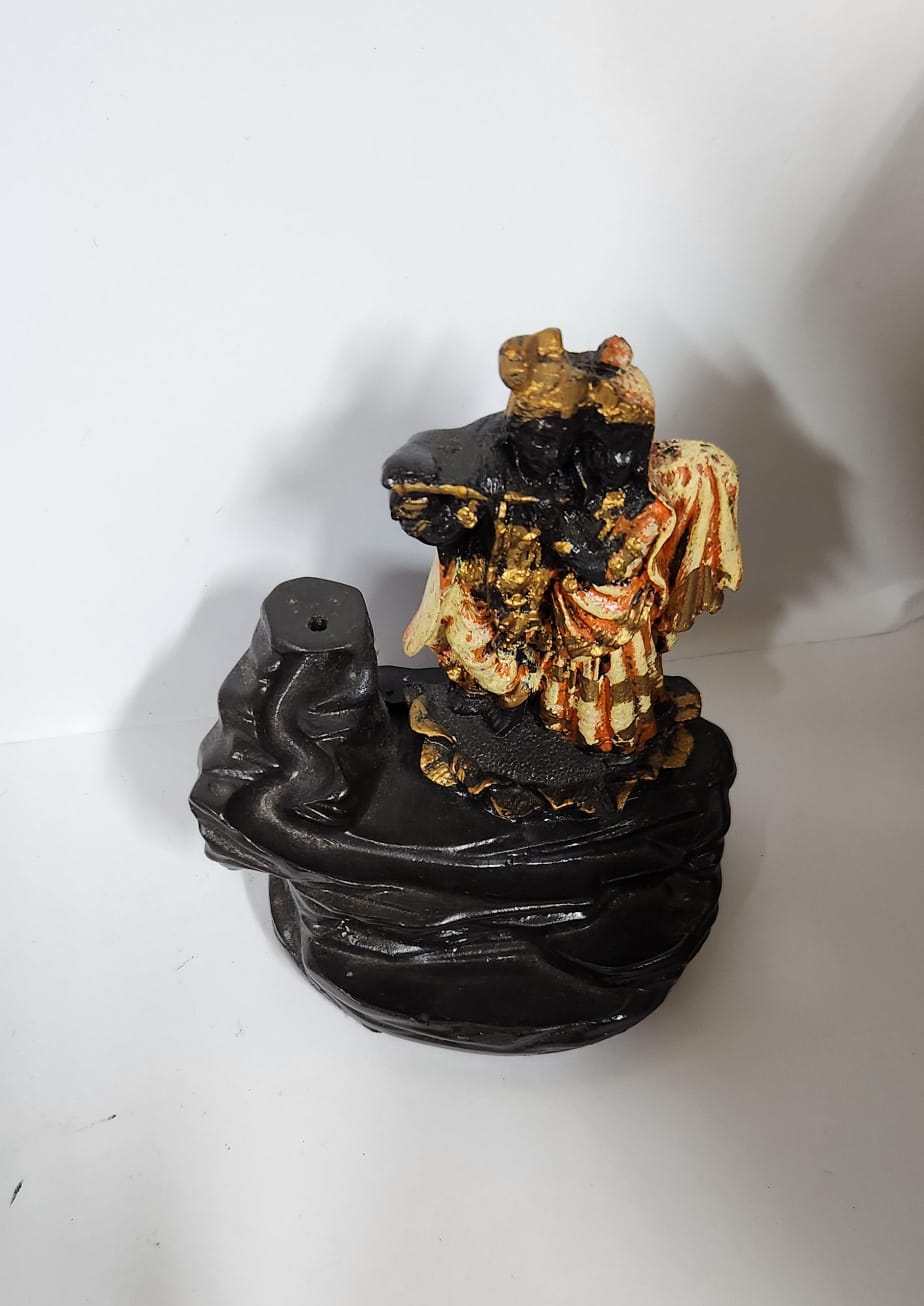 RADHA KRISHNA SMOKE REVERSE FOUNTAIN (S) - H 10.6 CM