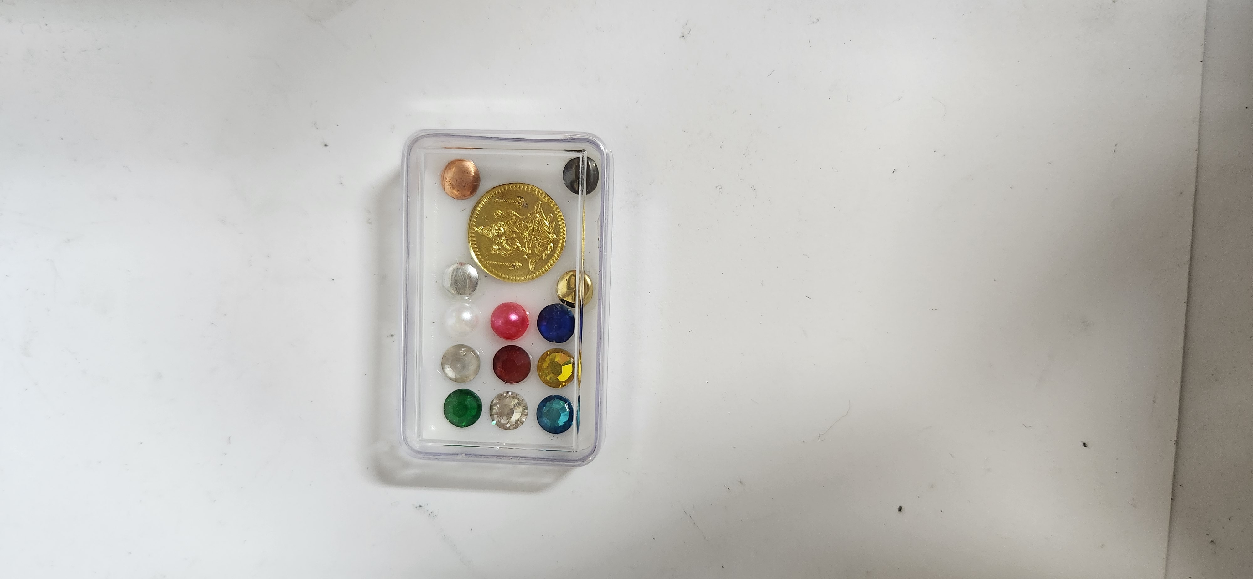 Panchaloha Coins with navratna Vastu Set Coin Set