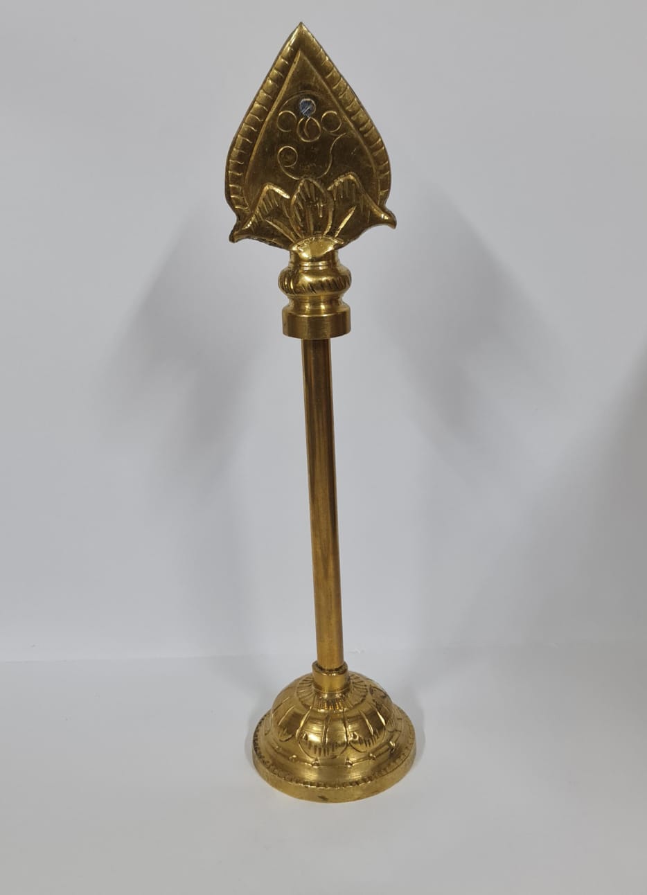 Solid  Brass Vel With Base - Medium - 20.5 CM (H)