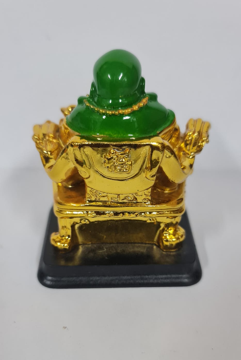 GOLD& GREEN KUBER STATUE - Size (S) - Height 10 cm