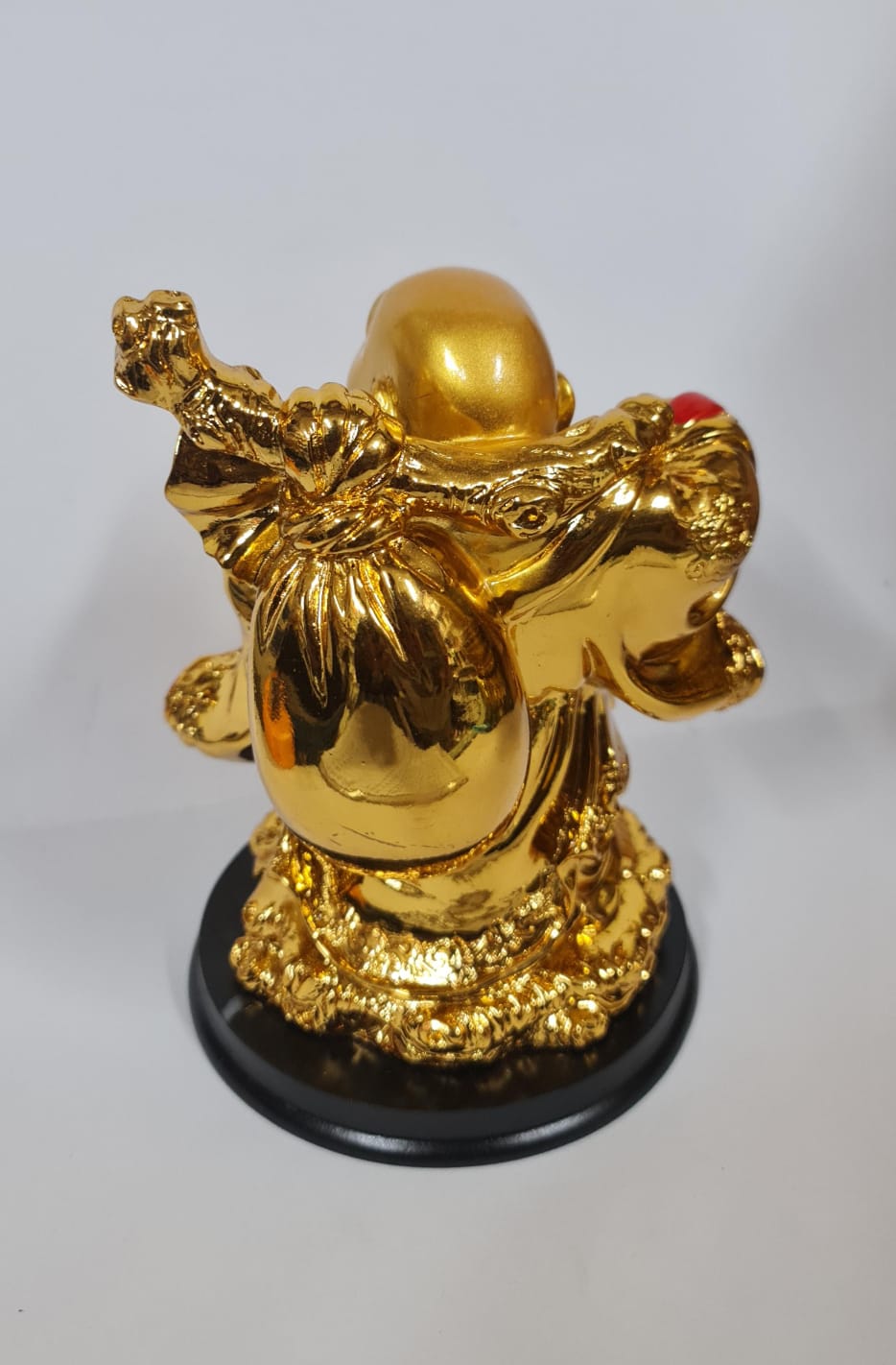 GOLD LAUGHING BUDDHA STATUE - Size (M) - Height 10.7 cm