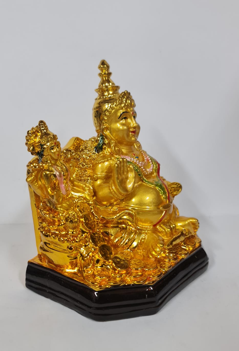 GOLD LAKSHMI KUBER STATUE - Size (M) - Height 10.4 cm