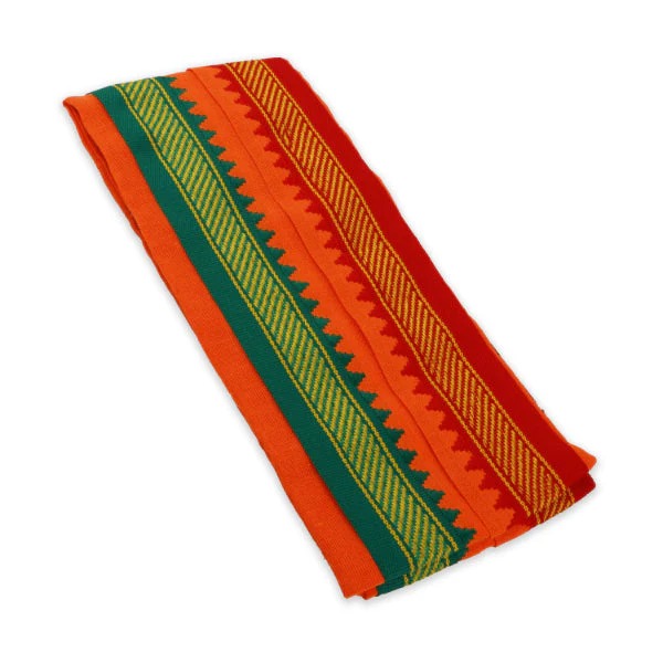 Angavastram - Orange Colour | Thundu/ Mla Border Design Angavastra for Men/ Assorted Colour