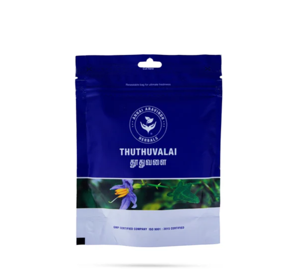 Thuthuvalai Leaf Powder - 50 Gms | Thuthuvalai Leaves Podi Zip Pouch/ Alarka