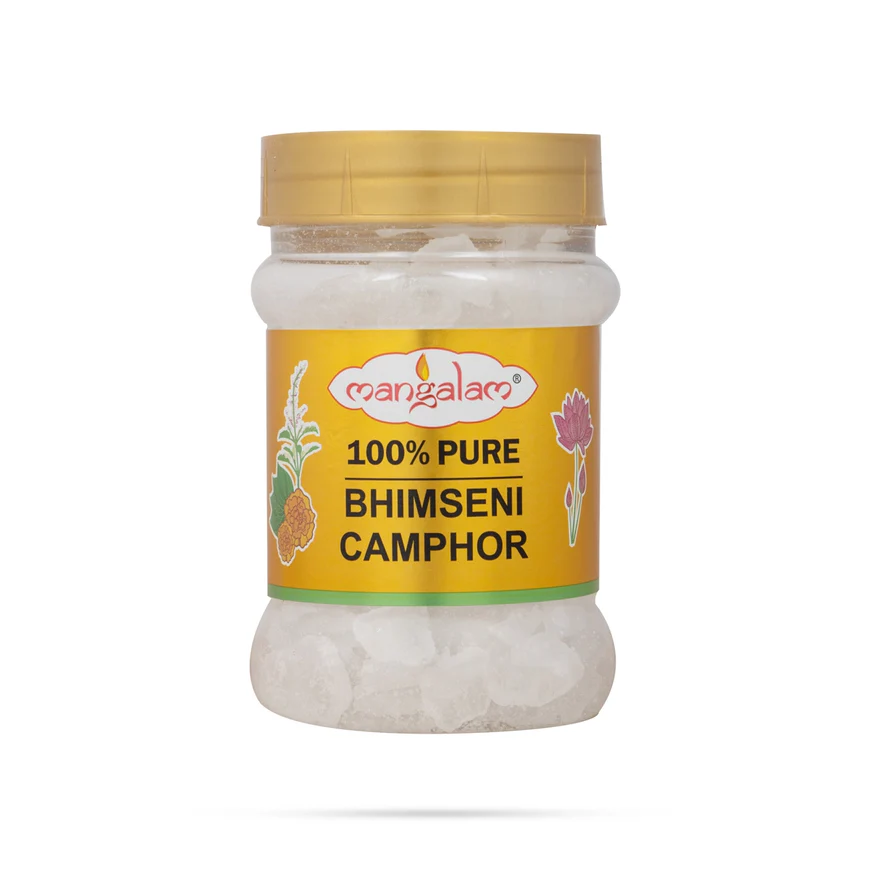 Mangalam Bhimseni Camphor Jar - 100 Gms | Kapoor/ Karpooram for Pooja