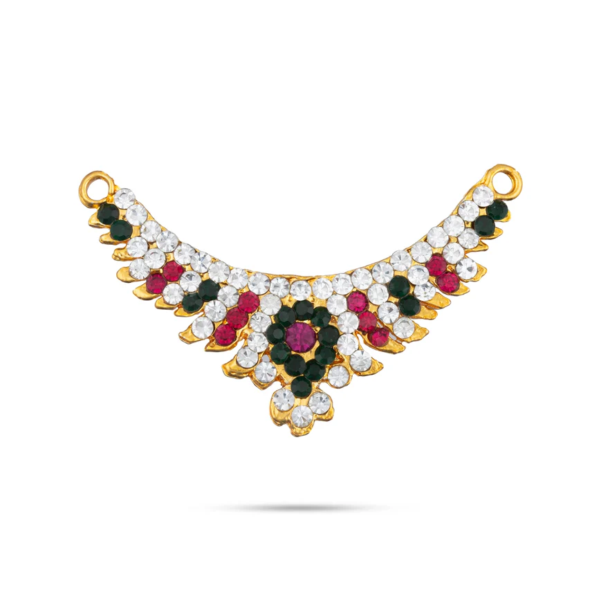 Stone Necklace - 1.5 Inches | Multicolour Stone Jewellery/ Artificial Jewelry for Deity