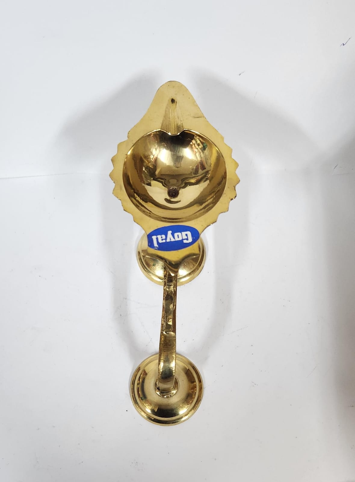 Brass one Face Arti Diya (M) - L 10.3 cm