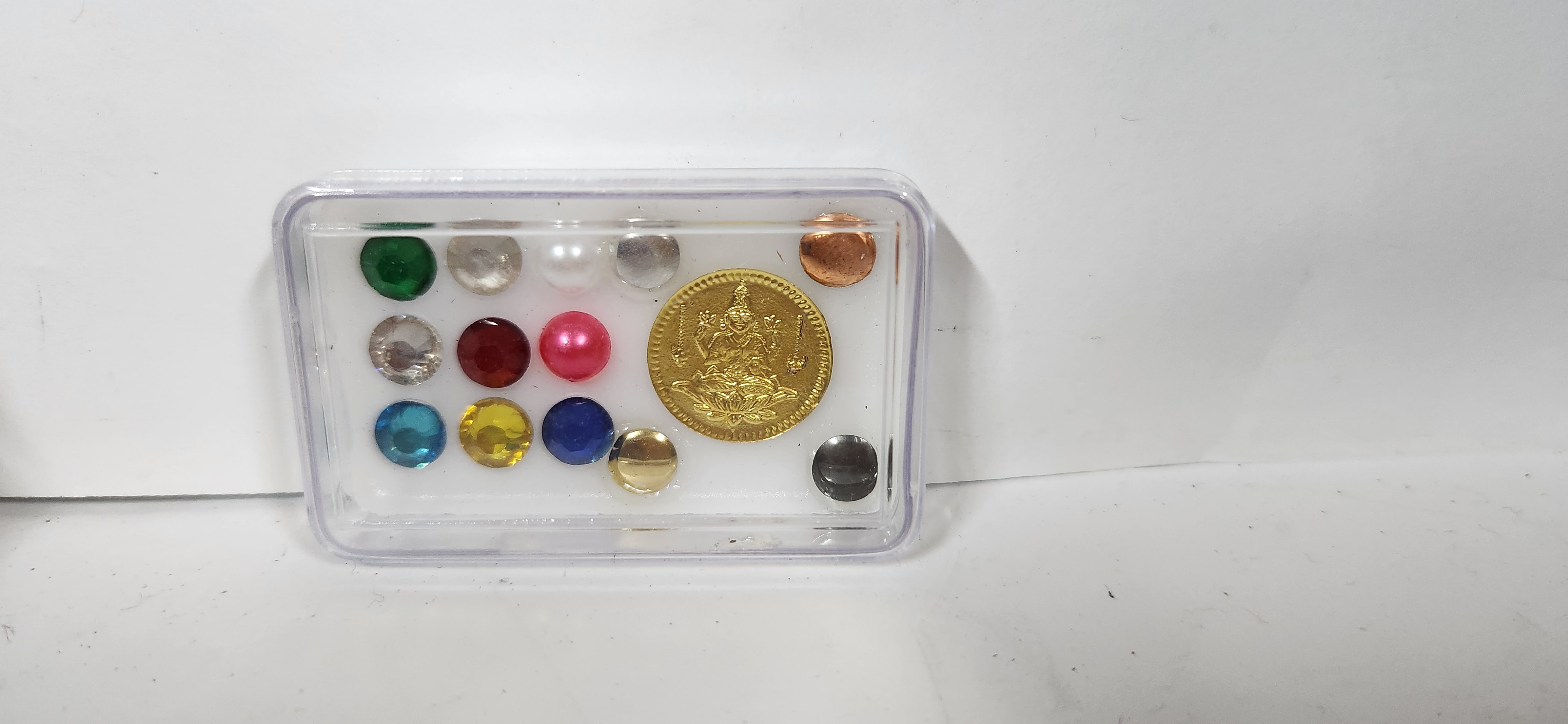 Panchaloha Coins with navratna Vastu Set Coin Set