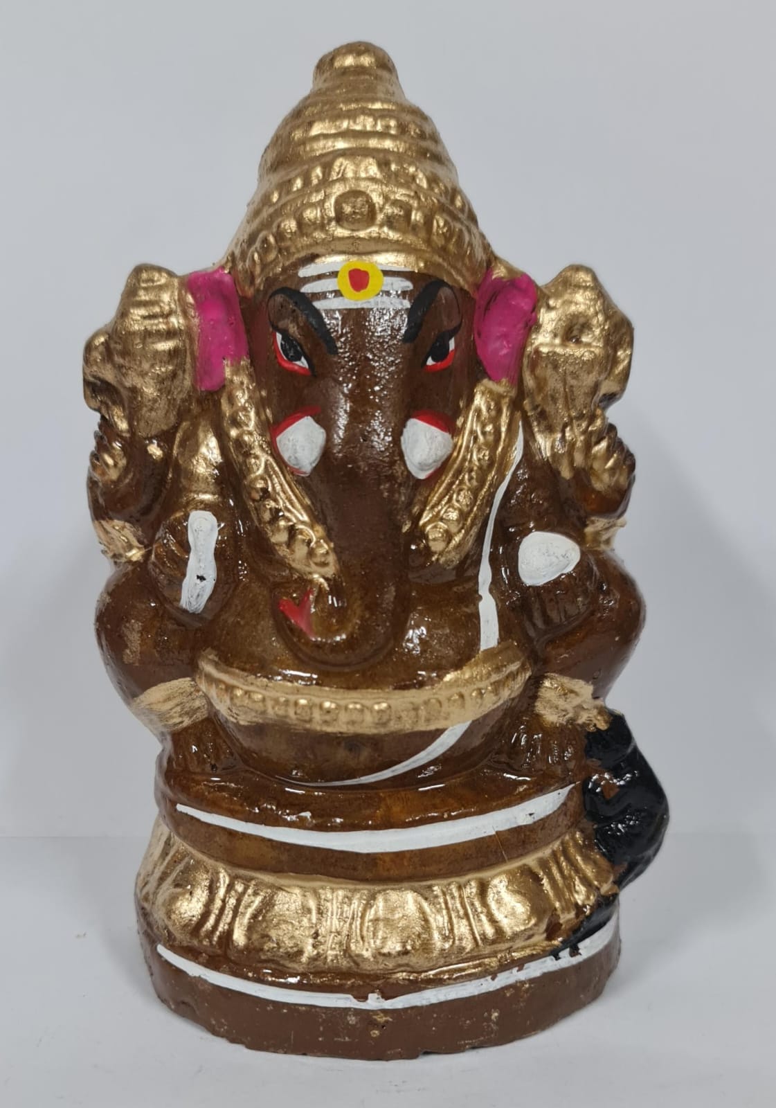 CLAY GANESHA -  SIZE (M) - Height 10.5 cm