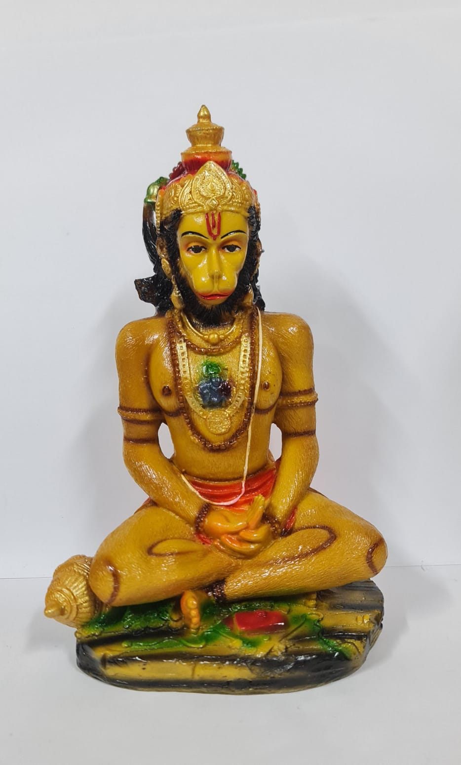 WOOD FINISH SITTING  HANUMAN- Size (L)