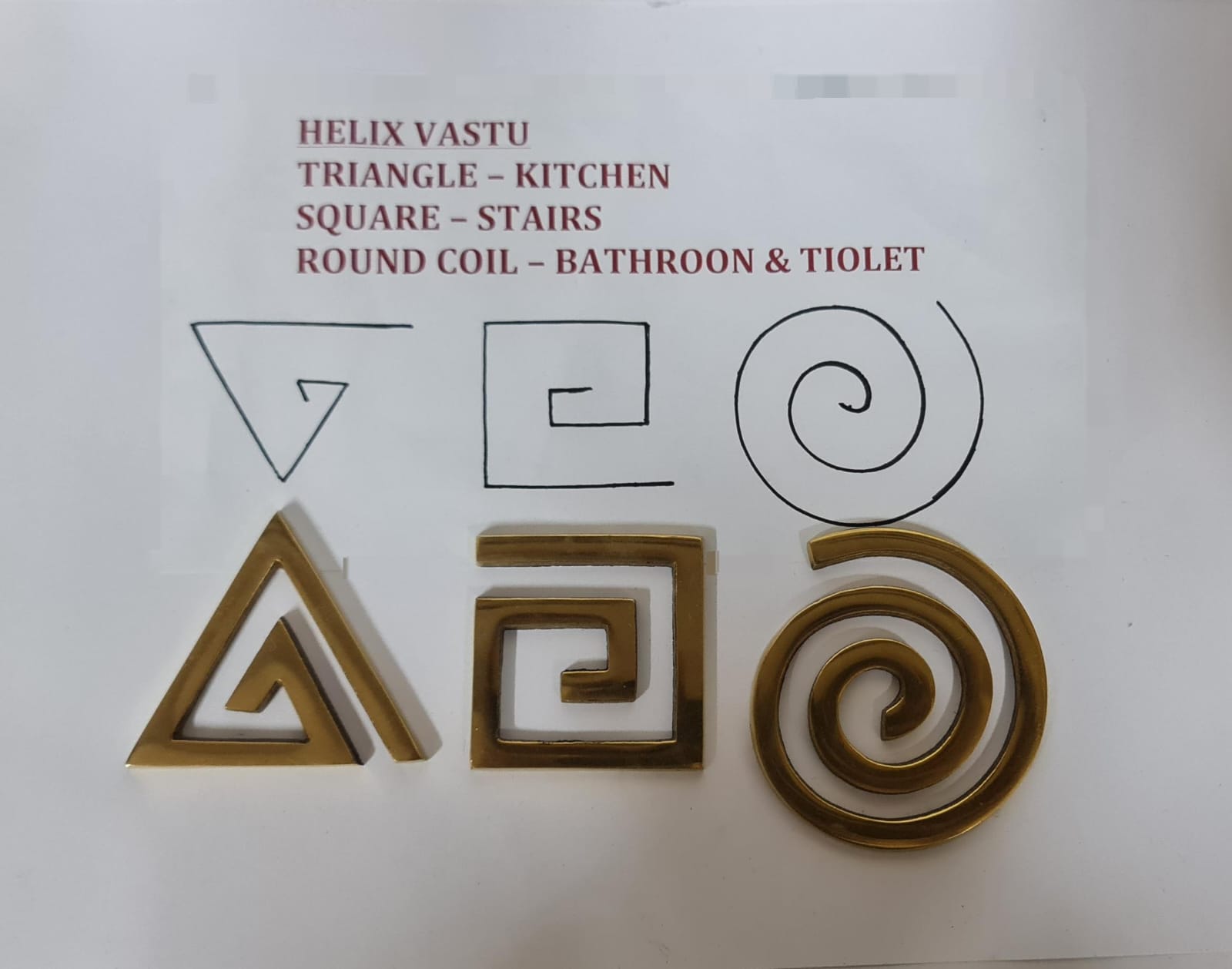 BRASS HELIX VAASTHU (EACH S$ 20.90)