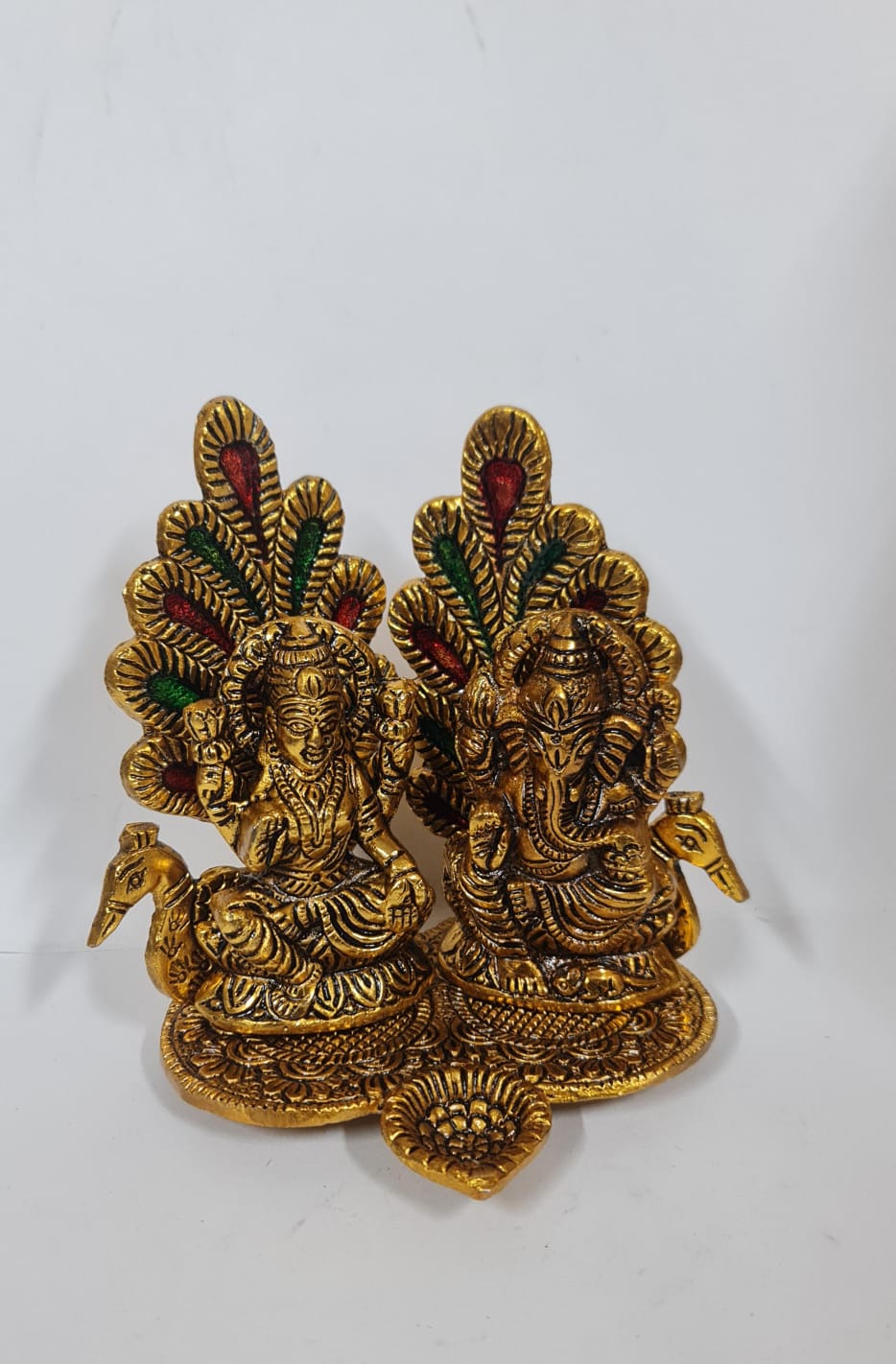 White Metal lakshmi Ganesh