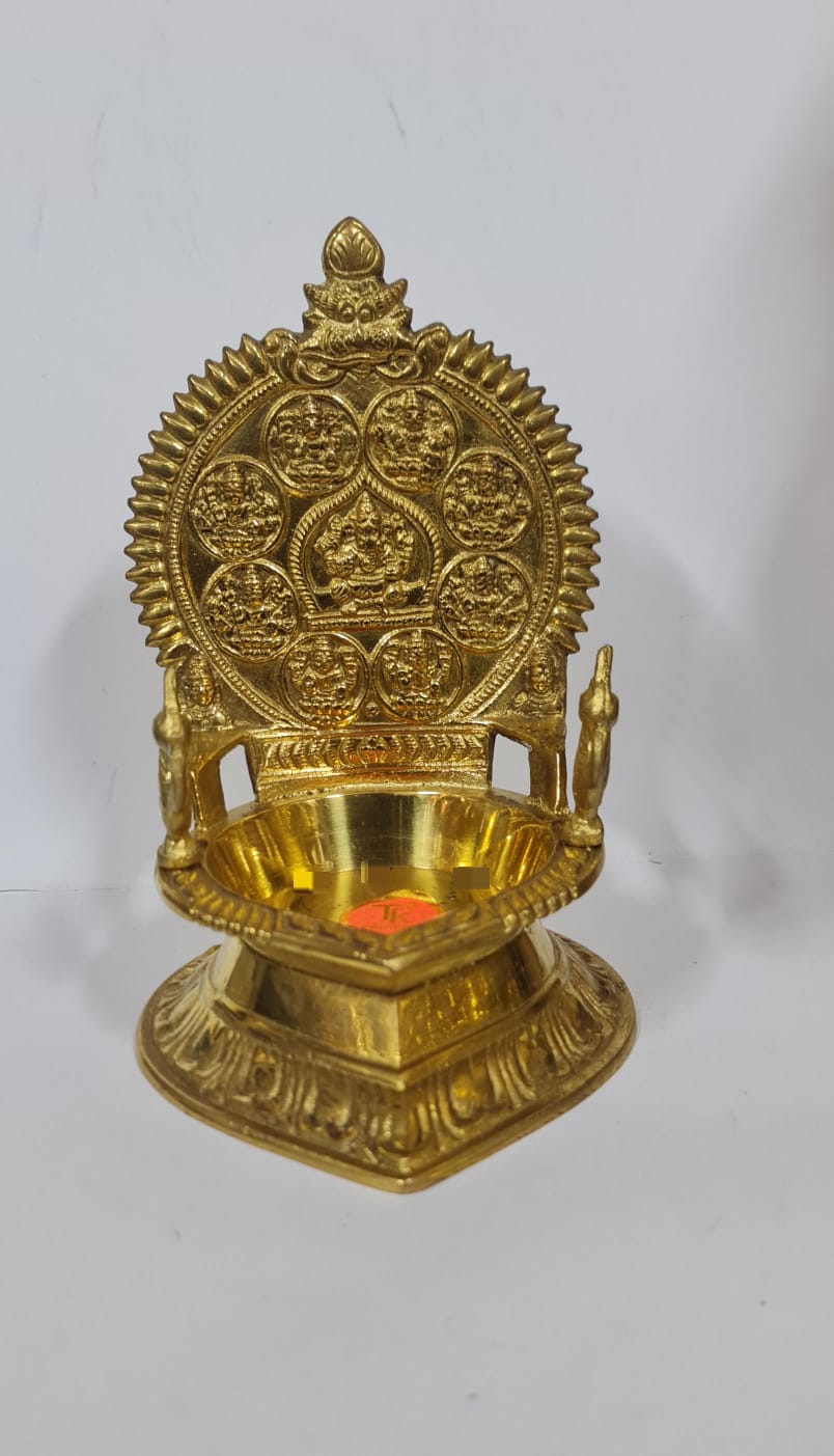 Brass Ashtalakshmi Vilakku/Diya