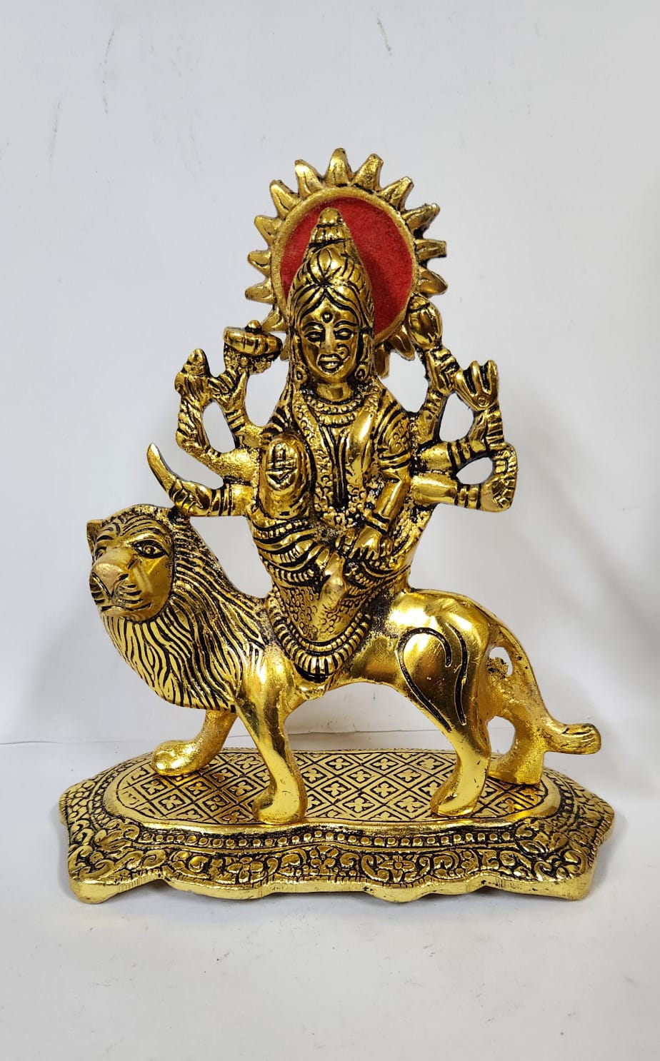 Shri Durga Mata White Metal - Medium